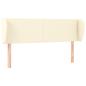 Preview: Kopfteil mit Ohren Creme 147x23x78/88 cm Kunstleder