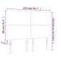 Preview: LED Kopfteil Creme 144x5x118/128 cm Kunstleder