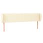 Preview: Kopfteil mit Ohren Creme 183x23x78/88 cm Kunstleder