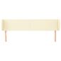 Preview: Kopfteil mit Ohren Creme 183x23x78/88 cm Kunstleder