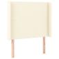 Preview: Kopfteil mit Ohren Creme 93x16x118/128 cm Kunstleder