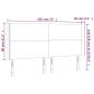 Preview: Kopfteil mit Ohren Creme 183x16x118/128 cm Kunstleder