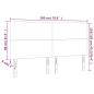 Preview: LED Kopfteil Creme 180x5x118/128 cm Kunstleder