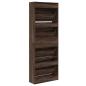 Preview: Schuhschrank Braun Eichen-Optik 60x21x163,5 cm Holzwerkstoff