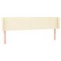 Preview: LED Kopfteil Creme 183x16x78/88 cm Kunstleder