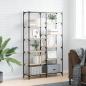 Preview: ARDEBO.de - Bücherregal Sonoma Eiche 100x32x170 cm Holzwerkstoff und Eisen