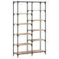 Preview: Bücherregal Sonoma Eiche 100x32x170 cm Holzwerkstoff und Eisen