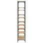 Preview: Bücherregal Sonoma Eiche 100x32x170 cm Holzwerkstoff und Eisen