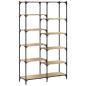 Preview: Bücherregal Sonoma Eiche 100x32x170 cm Holzwerkstoff und Eisen