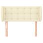 Preview: Kopfteil mit Ohren Creme 93x23x78/88 cm Kunstleder