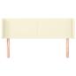 Preview: Kopfteil mit Ohren Creme 147x16x78/88 cm Kunstleder