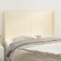 Preview: ARDEBO.de - Kopfteil mit Ohren Creme 147x23x118/128 cm Kunstleder