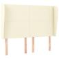 Preview: Kopfteil mit Ohren Creme 147x23x118/128 cm Kunstleder