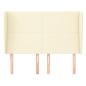 Preview: Kopfteil mit Ohren Creme 147x23x118/128 cm Kunstleder