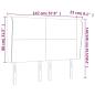 Preview: Kopfteil mit Ohren Creme 147x23x118/128 cm Kunstleder