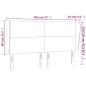 Preview: Kopfteil mit Ohren Creme 183x23x118/128 cm Kunstleder