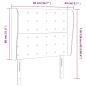 Preview: Kopfteil mit Ohren Creme 83x23x118/128 cm Kunstleder