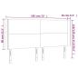 Preview: LED Kopfteil Creme 183x16x118/128 cm Kunstleder