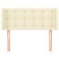 Preview: Kopfteil mit Ohren Creme 93x16x78/88 cm Kunstleder
