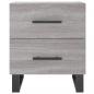 Preview: Nachttisch Grau Sonoma 40x35x47,5 cm Holzwerkstoff