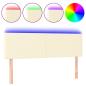 Preview: LED Kopfteil Creme 144x5x78/88 cm Kunstleder