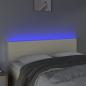 Preview: LED Kopfteil Creme 144x5x78/88 cm Kunstleder