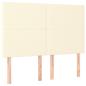 Preview: Kopfteile 4 Stk. Creme 72x5x78/88 cm Kunstleder
