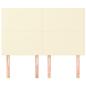 Preview: Kopfteile 4 Stk. Creme 72x5x78/88 cm Kunstleder