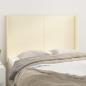 Preview: ARDEBO.de - Kopfteil mit Ohren Creme 147x16x118/128 cm Kunstleder