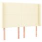Preview: Kopfteil mit Ohren Creme 147x16x118/128 cm Kunstleder