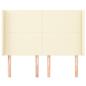 Preview: Kopfteil mit Ohren Creme 147x16x118/128 cm Kunstleder