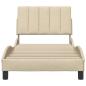 Preview: Bettgestell ohne Matratze "Hanko" Creme 90x190 cm Stoff