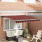 Preview: ARDEBO.de - Automatische Einziehbare Markise in Orange und Braun 350x250 cm
