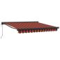Preview: Automatische Einziehbare Markise in Orange und Braun 350x250 cm