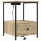 Preview: Nachttisch mit Ladestation 2 pcs Sonoma Eiche Holzwerkstoff
