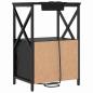 Preview: Nachttisch mit Ladestation 2 pcs Schwarze Eiche Holzwerkstoff