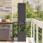 Preview: ARDEBO.de - Blumentopf mit dekorativem Paneel Schwarz 32 x 140 cm