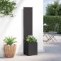 Preview: Blumentopf mit dekorativem Paneel Schwarz 32 x 140 cm