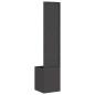 Preview: Blumentopf mit dekorativem Paneel Schwarz 32 x 140 cm