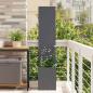 Preview: ARDEBO.de - Blumentopf mit dekorativem Paneel Anthrazit 32 x 140 cm