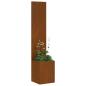 Preview: Blumentopf mit dekorativem Paneel Rostig 32 x 140 cm