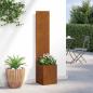 Preview: Blumentopf mit dekorativem Paneel Rostig 32 x 140 cm