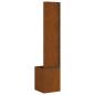 Preview: Blumentopf mit dekorativem Paneel Rostig 32 x 140 cm