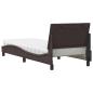 Preview: Bett mit Matratze "Hanko" Dunkelbraun 80x200 cm Stoff