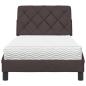 Preview: Bett mit Matratze Dunkelbraun 80x200 cm Stoff