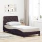 Preview: ARDEBO.de - Bettgestell ohne Matratze Dunkelbraun 80x200 cm Stoff