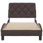 Preview: Bettgestell ohne Matratze Dunkelbraun 80x200 cm Stoff