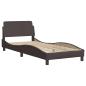 Preview: Bettgestell ohne Matratze Dunkelbraun 80x200 cm Stoff