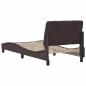 Preview: Bettgestell ohne Matratze Dunkelbraun 80x200 cm Stoff