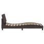 Preview: Bettgestell ohne Matratze "Hanko" Dunkelbraun 80x200 cm Stoff